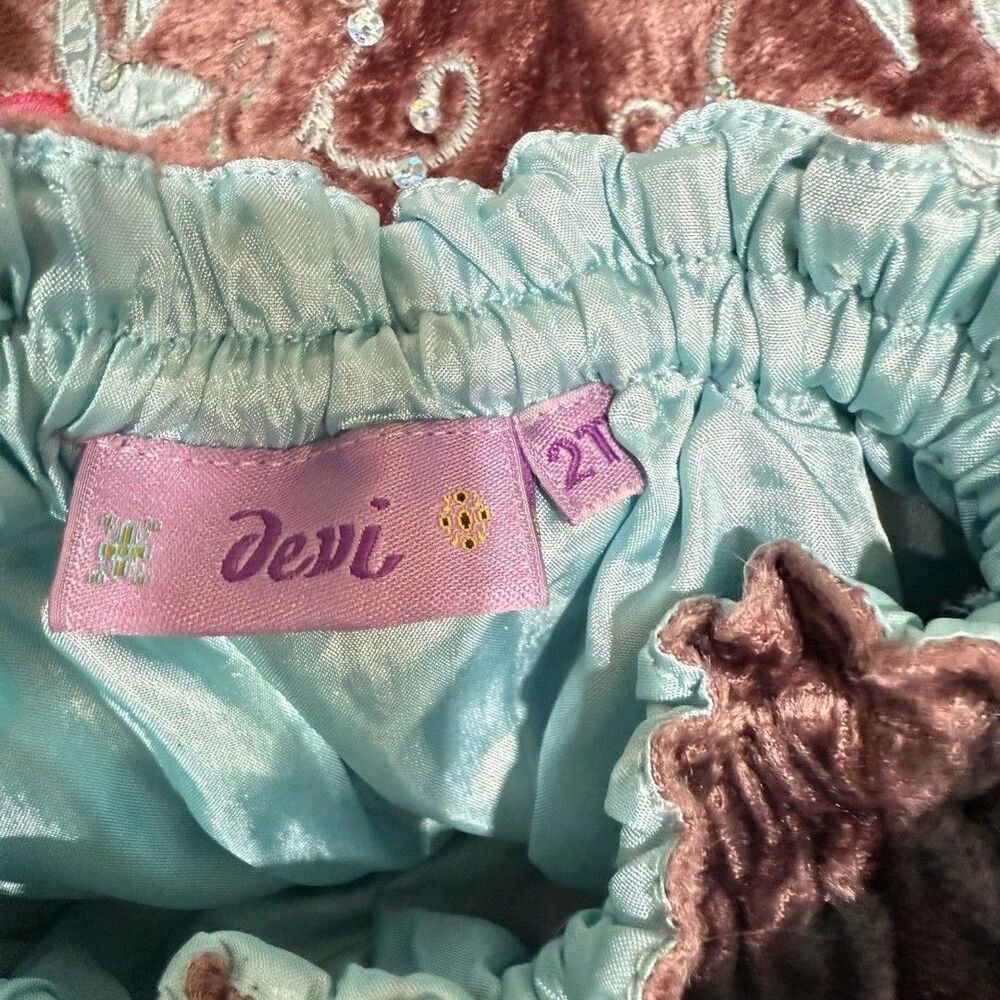 Devi Girls Skirt Size 2T Colorful Belted Waist Tie Lined - Picture 10 of 12